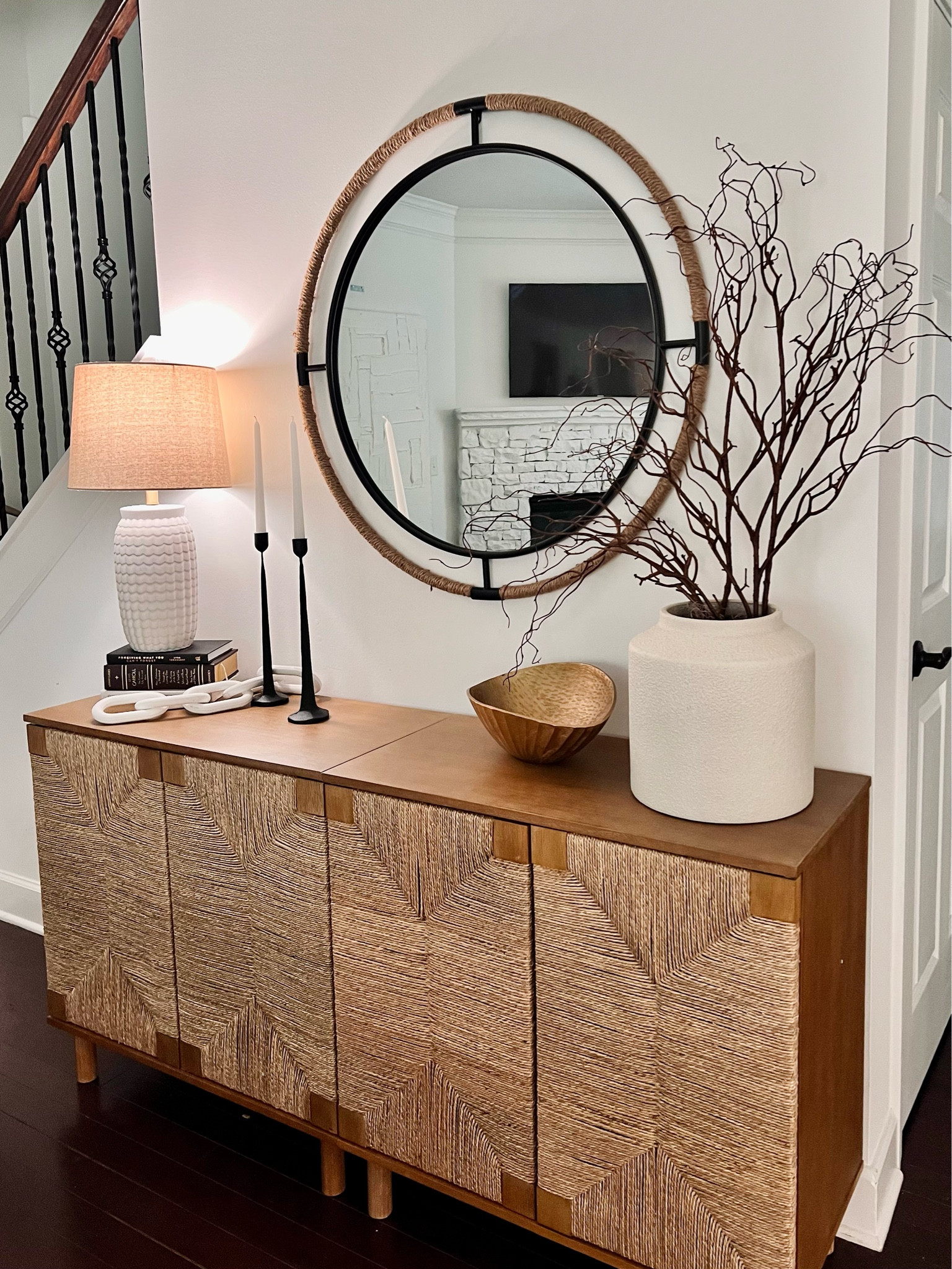 Current entry set up! Loving this Beacon sideboard from Nathan James! 🤎

#LTKFind #LTKhome