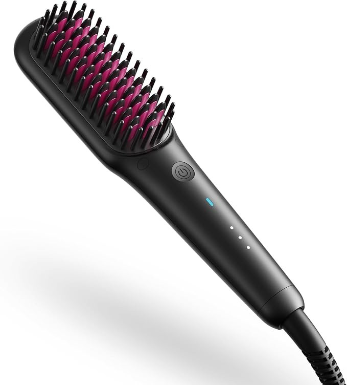 TYMO Portable Hair Straightener Brush - PORTA MINI Straightening Brush for Travel, Ionic Hot Comb... | Amazon (US)