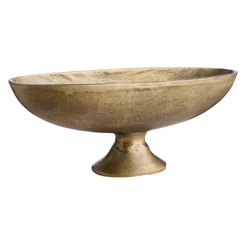 Gold Aluminum Footed Bowl, 13.2", sold by At Home | At Home