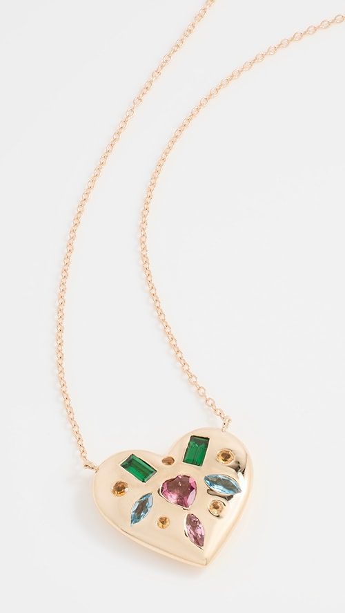 14k 18mm Heart Pendant Necklace | Shopbop