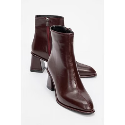 Alba Burgundy Block Heel Boot (Women) Burgundy 5.5 Prologue Shoes | Target