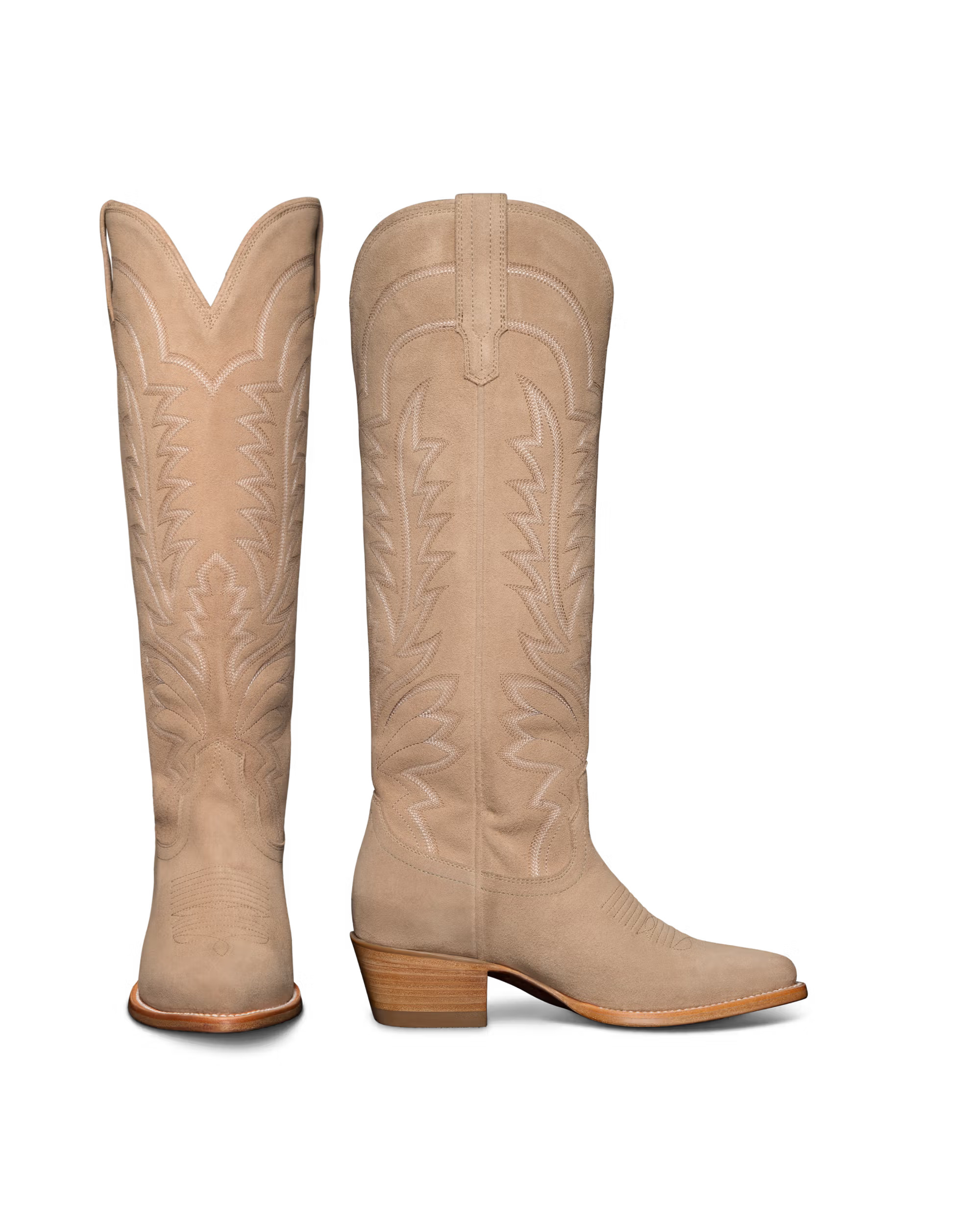 The Abby Wide Calf in Driftwood Suede - Women's Cowgirl Boot | Tecovas | Tecovas