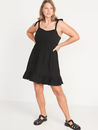 Tie-Shoulder Mini Cami Swing Dress for Women | Old Navy (US)
