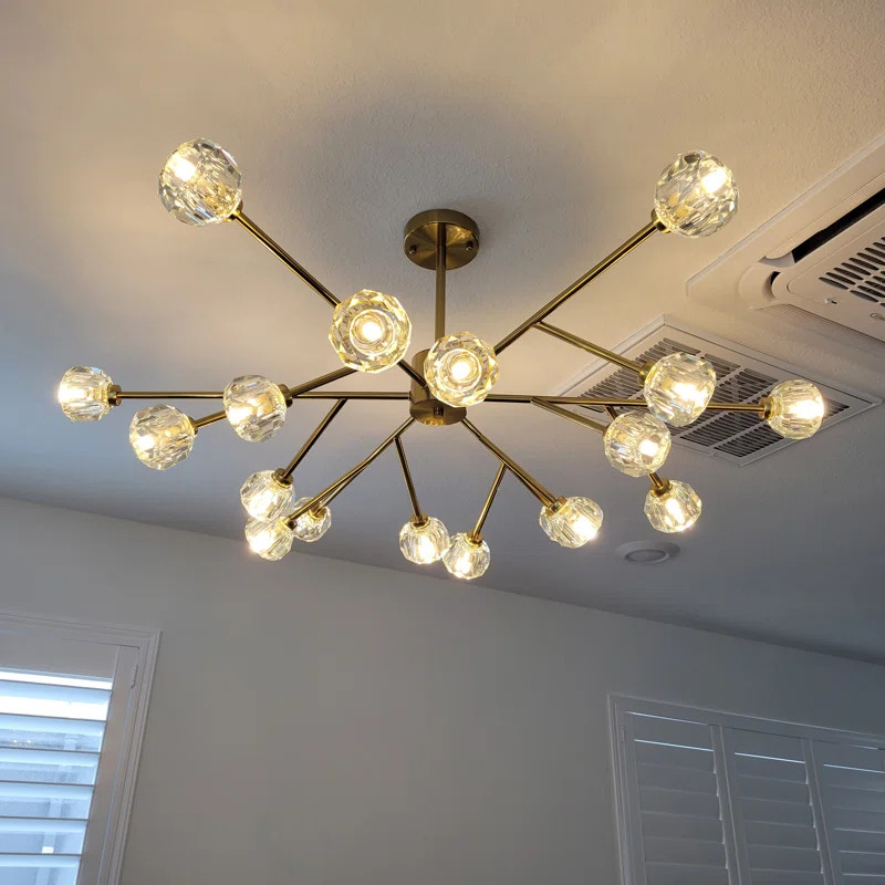 Sputnik 18 - Light Crystal Dimmable Sputnik Sphere Chandelier | Wayfair North America