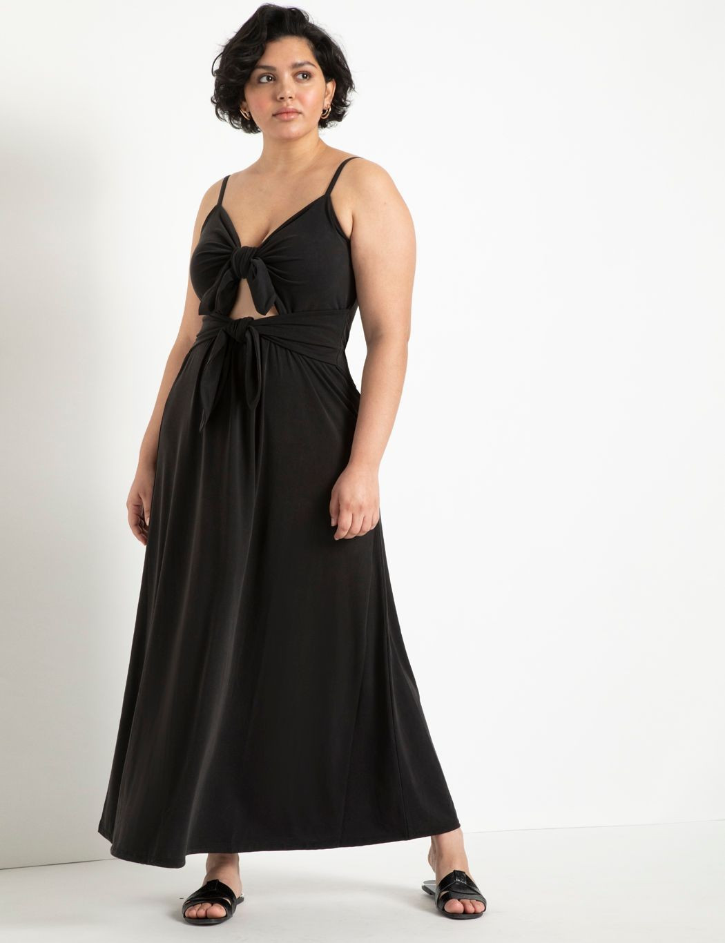 Cutout Tie Detail Dress | Women's Plus Size Dresses | ELOQUII | Eloquii