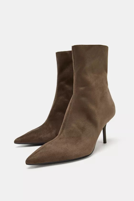SOFT STILETTO HEEL ANKLE BOOTS | Zara UK