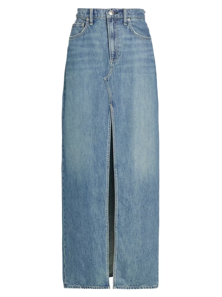 rag & bone Avery Denim Maxi Skirt | Saks Fifth Avenue