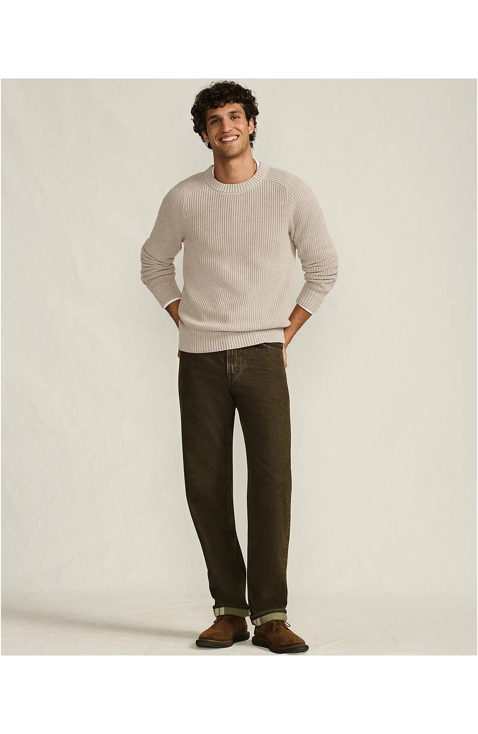 Lands' End Drifter Cotton Crewneck Sweater | Nordstrom | Nordstrom