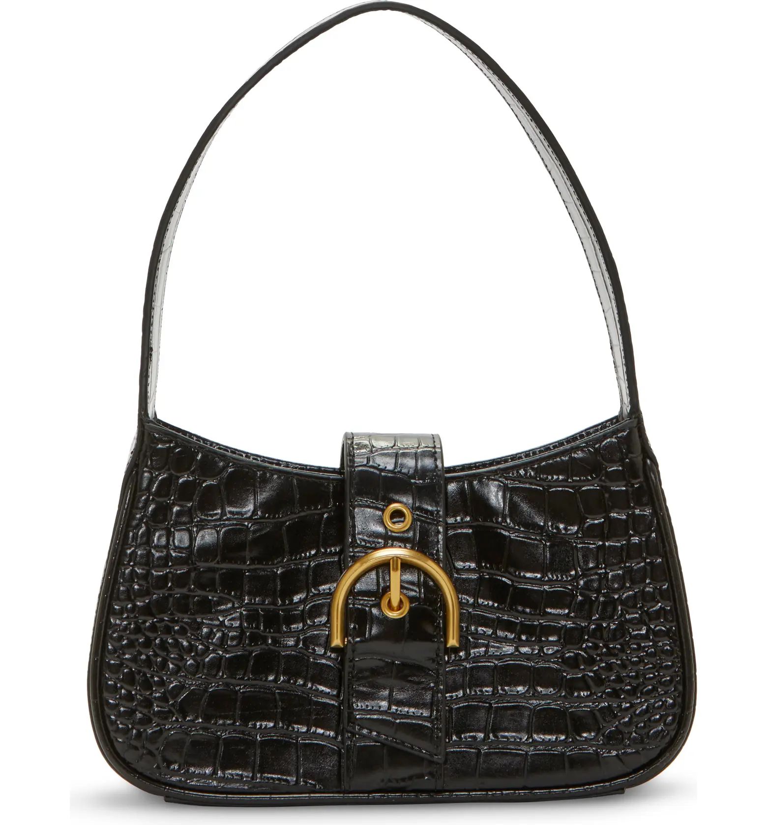 Vince Camuto Barlo Croc Embossed Leather Shoulder Bag | Nordstromrack | Nordstrom Rack