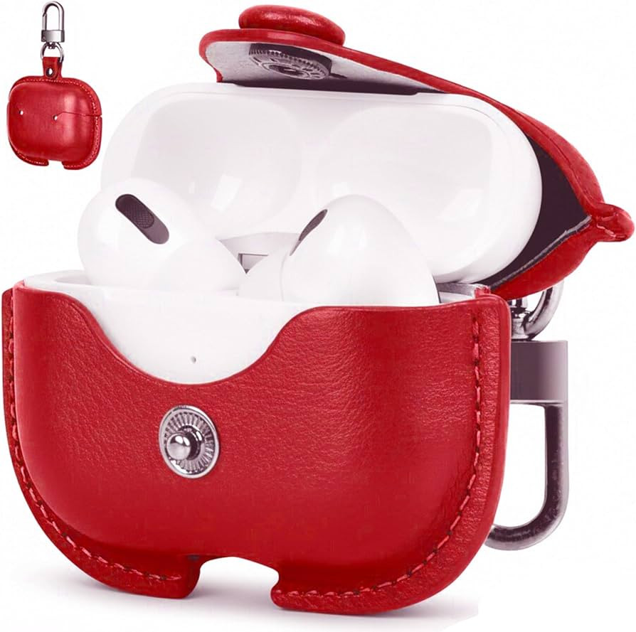 for AirPods 4 Case Leather | One Piece Cute iPod AirPods 4th Generation Case | with Keychain | Ai... | Amazon (US)