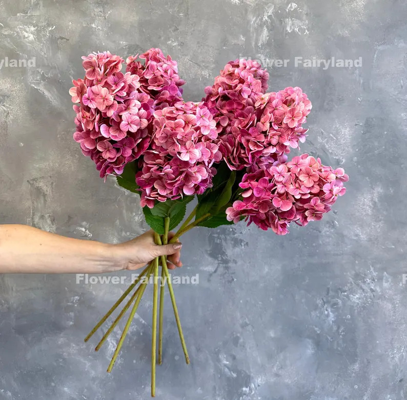 Real Touch Huge Panicle Hydrangea | High Quality Artificial Flower | DIY | Centerpieces | Wedding... | Etsy (US)