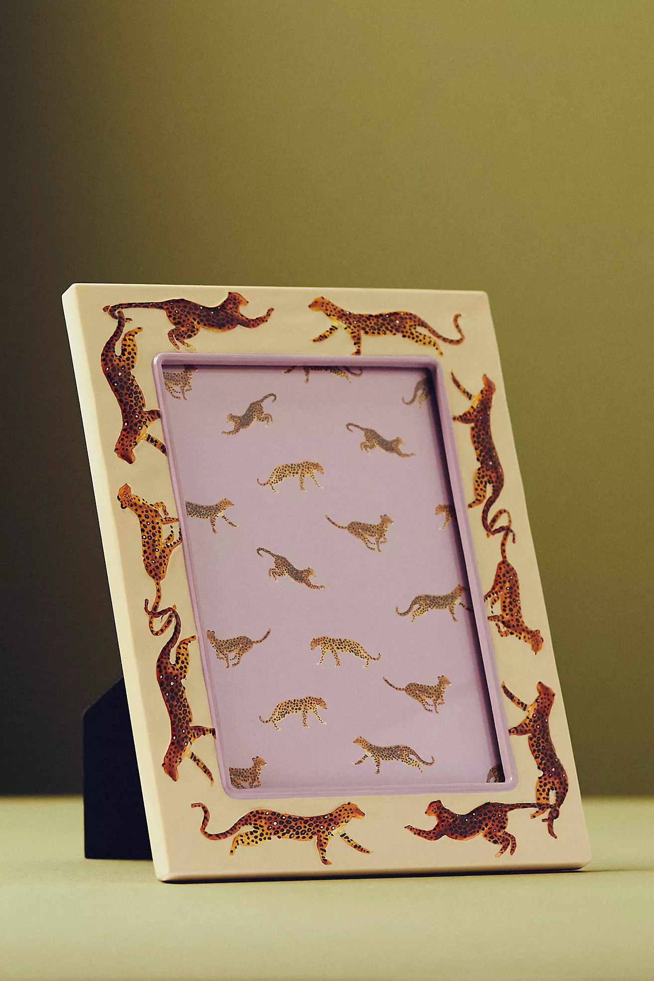 Marwa Leopard Ivory Resin Picture Frame | Anthropologie (US)