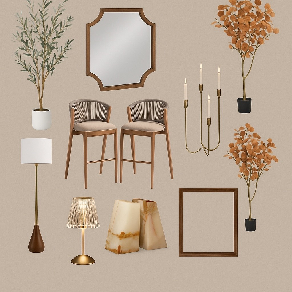 Amazon Home Finds Mirror Fall plants lighting lamps artificial trees counter stools 

#LTKSeasonal #LTKHome