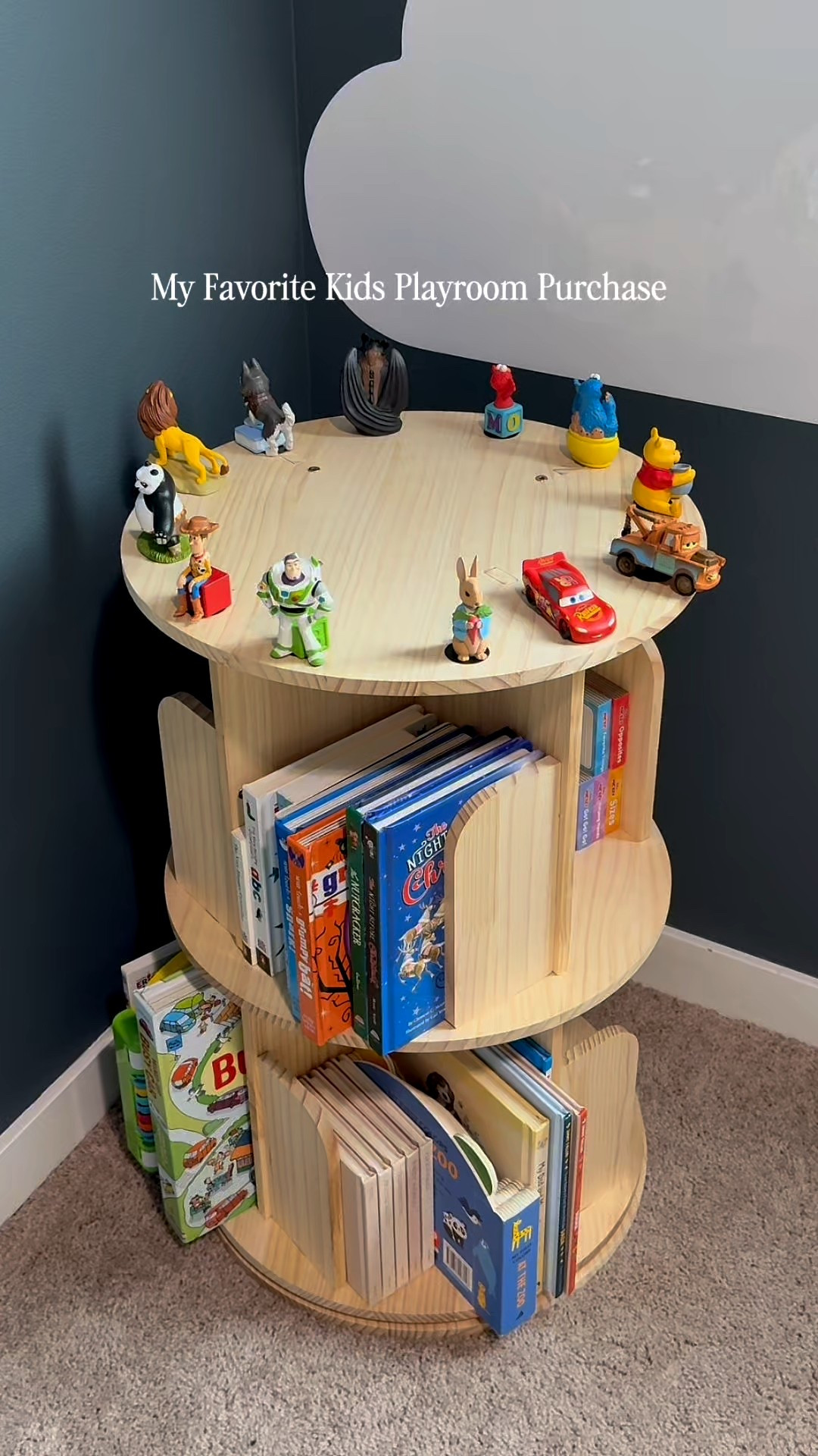 One of my favorite kids playroom purchases! This rotating bookshelf doubles for storing books & Tonies! My toddler can easily grab any book and read when he wants

Everything is linked down below!

#LTKmomlife #LTKKids #LTKstorytime