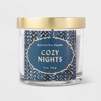 4.1oz Lidded Glass Jar Cozy Nights Candle - Opalhouse™ | Target