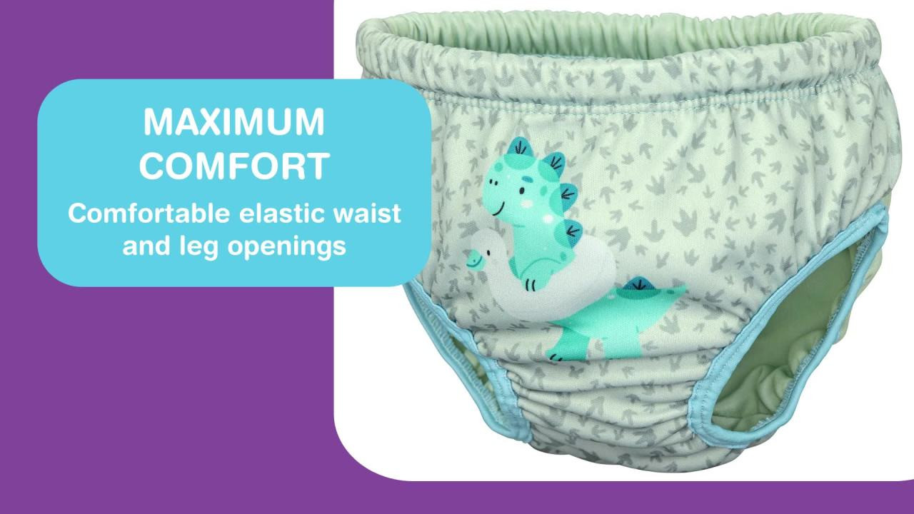 Puddle Jumper AquaStar Fabric Toddler Swim Diaper, Reusable, UPF 50+, Dinosaur, Ages 1+ | Walmart (US)