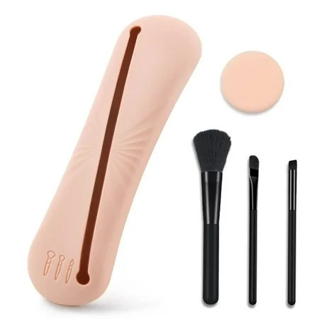ZOUYUE Travel Makeup Brush Holder Make Up Organizer Bag Case Cosmetic pouch Toiletry Organizer Silicon Small Makeup Brush Purse | Walmart (US)
