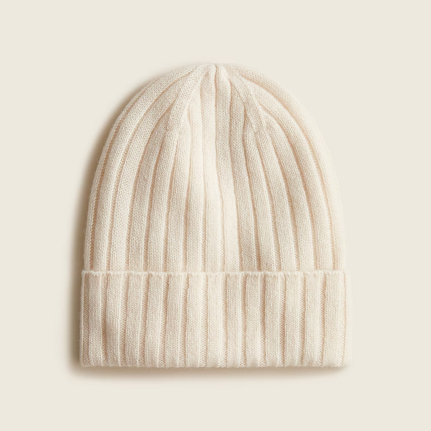 Ribbed cashmere beanie | J. Crew US