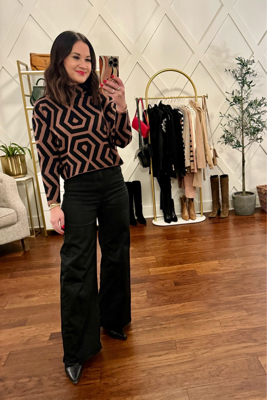 Winter outfit idea  - coated jeans on sale now 

#LTKsalealert #LTKstyletip #LTKover40