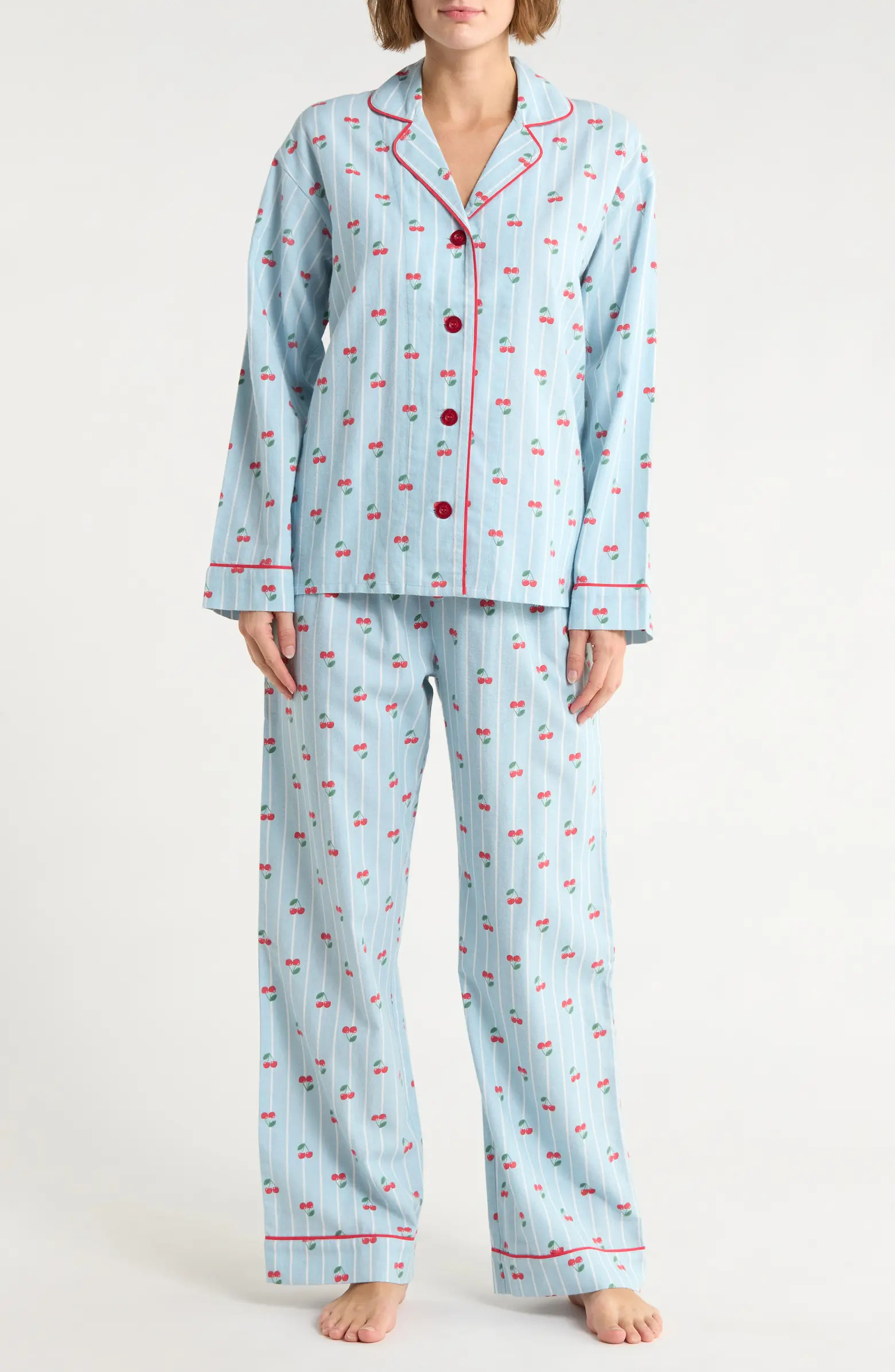 PJ Salvage Lightweight Flannel Pajamas | Nordstromrack | Nordstrom Rack