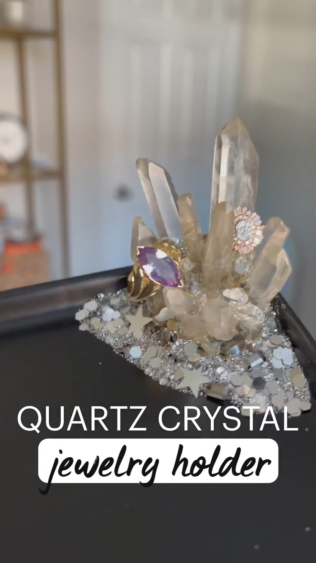 Quartz Crystal Jewelry Holder | Beautiful Sparkly Trinket Dish for Rings, Accessories 

A beautiful sparkly quartz cluster jewelry dish, perfect as a catch-all for holding jewelry, crystals, sunglasses, accessories, a sage stick, etc. The crystal points can be used to hang rings and bracelets on.

Vanity, organization, organizer, jewelry storage, decorative tray, gemstones, Valentine’s Day gift idea, luxury


#LTKGiftGuide #LTKWedding #LTKHome