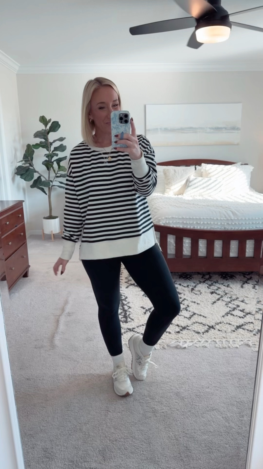 • striped sweatshirt - size small.
• leggings - size small.
• sneakers - tts  

#LTKFindsUnder50 #LTKSeasonal #LTKWatchNow