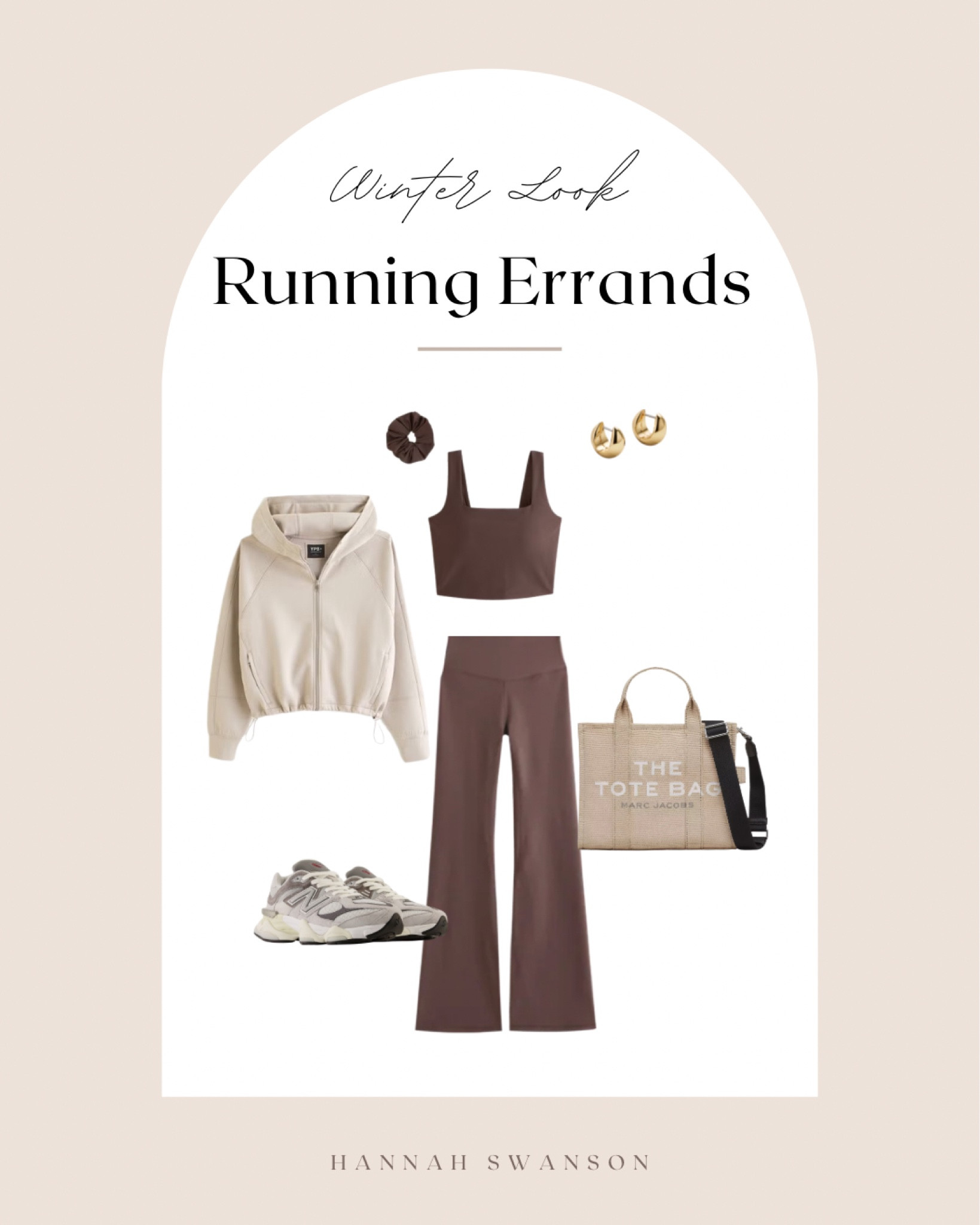 Running Errands. YPB Activewear Abercrombie. The Tote Bag Marc Jacob’s. New Balance Sneakers. Cream Jacket. Gold Earrings. 

#LTKstyletip #LTKfitness #LTKitbag