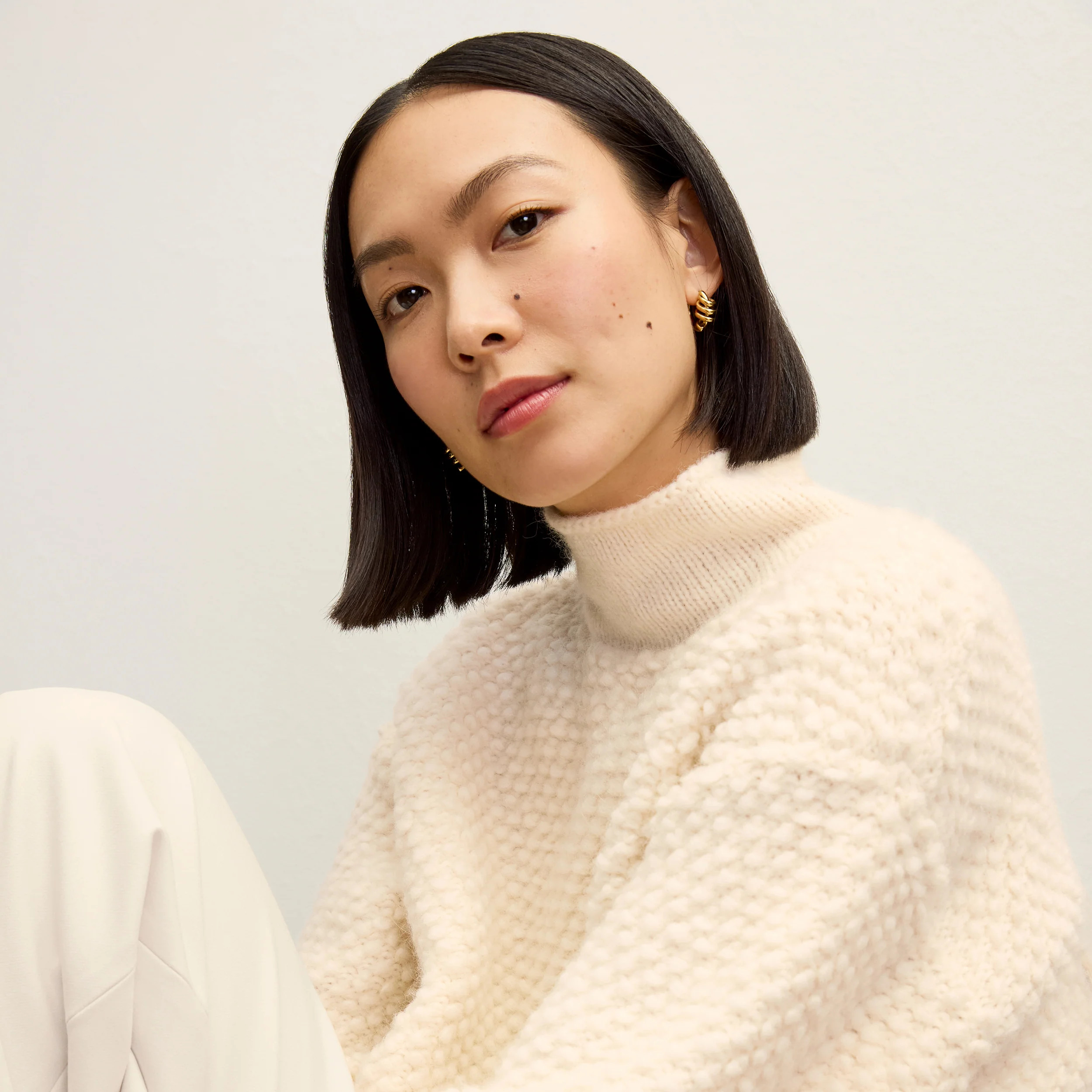Lea Sweater - Loop Knit :: Snow | MM LaFleur
