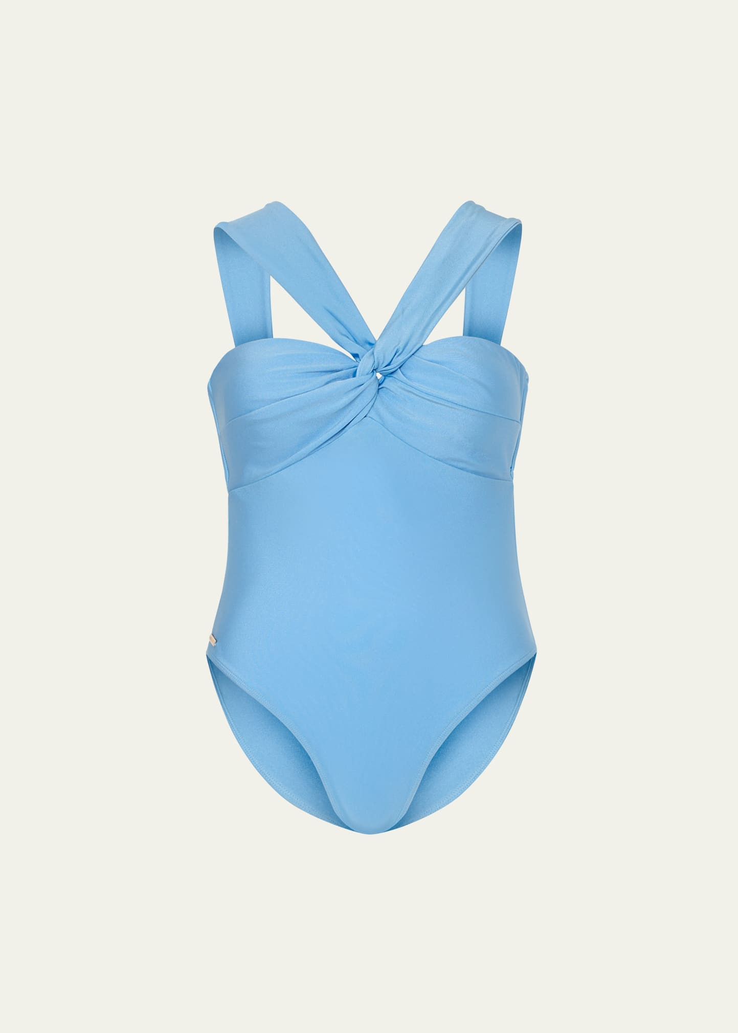 Milly Cabana Betsy Draped One-Piece Swimsuit | Bergdorf Goodman