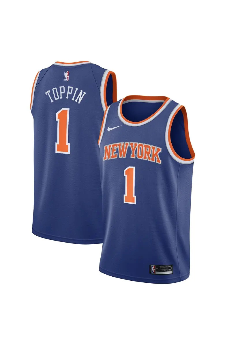 Nike Men's Nike Obi Toppin Royal New York Knicks 2020 NBA Draft First Round Pick Swingman Jersey ... | Nordstrom
