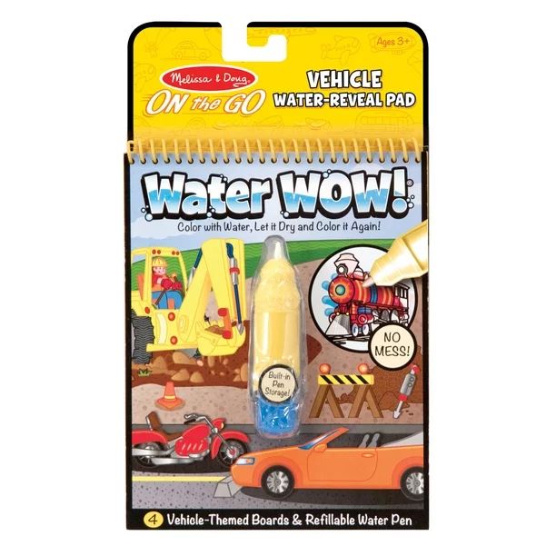 Melissa & Doug On the Go Water Wow! Reusable Water-Reveal Activity Pad - Vehicles | Walmart (US)
