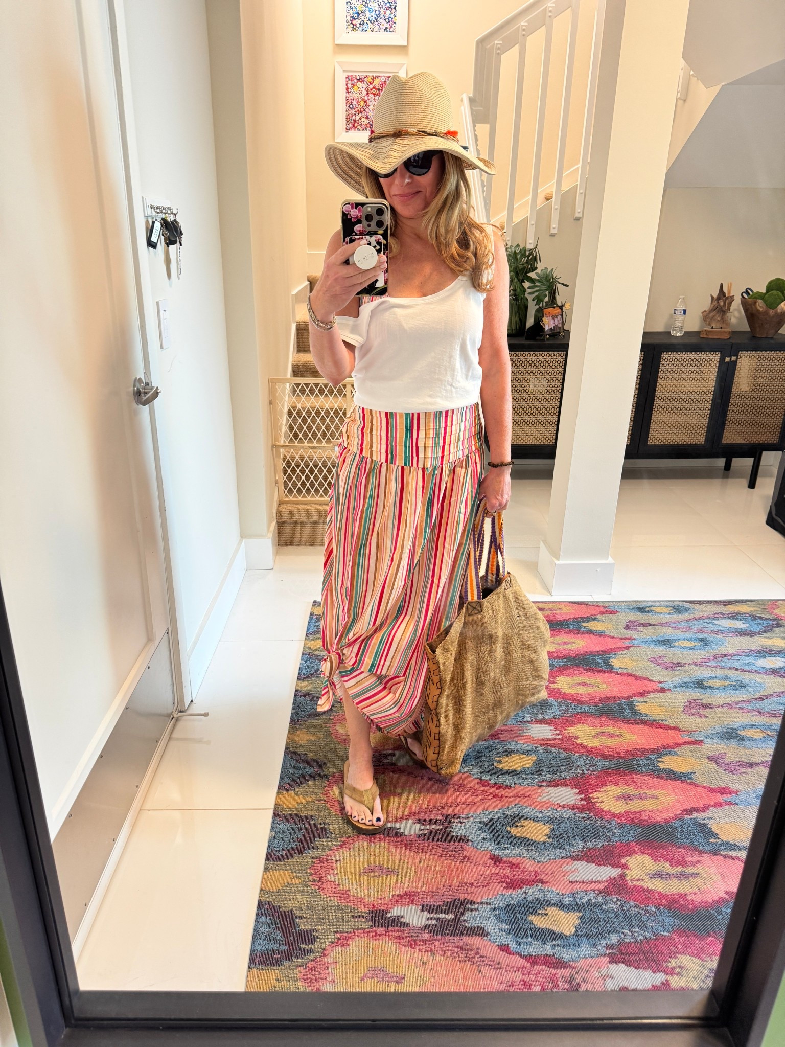 This is a new to me brand. The skirt has a matching bikini. I’m wearing underneath. It’s a nice way to feel more “finished“ when wearing a bathing suit. And I love that. The bikini comes in options of a more cheeky bottom or fuller coverage. I opted for Fuller coverage in case you were wondering, lol.

#LTKootd #LTKgrwm