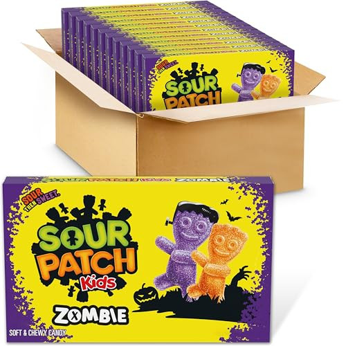 SOUR PATCH KIDS Zombie Soft & Chewy Gummy Halloween Candy, 12 Boxes | Amazon (US)