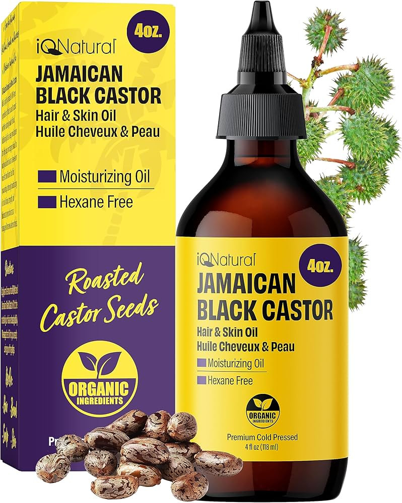 4oz Unscented Jamaican Black Castor Oil for Hair Growth, Organic Cold Pressed Castor Oil Hexane F... | Amazon (US)