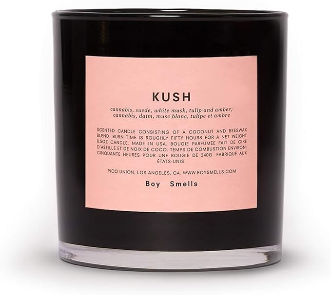 Kush Boy Smells Candle | 50 Hour Long Burning Candles | All Natural Coconut & Beeswax Candles | L... | Amazon (US)