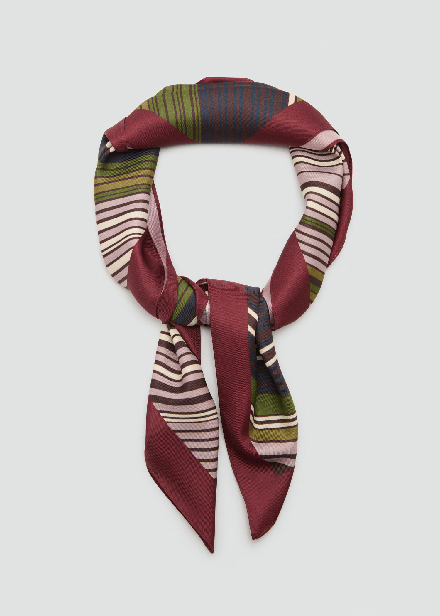 Striped satin scarf - Women | MANGO USA | Mango (US/MX/AU)