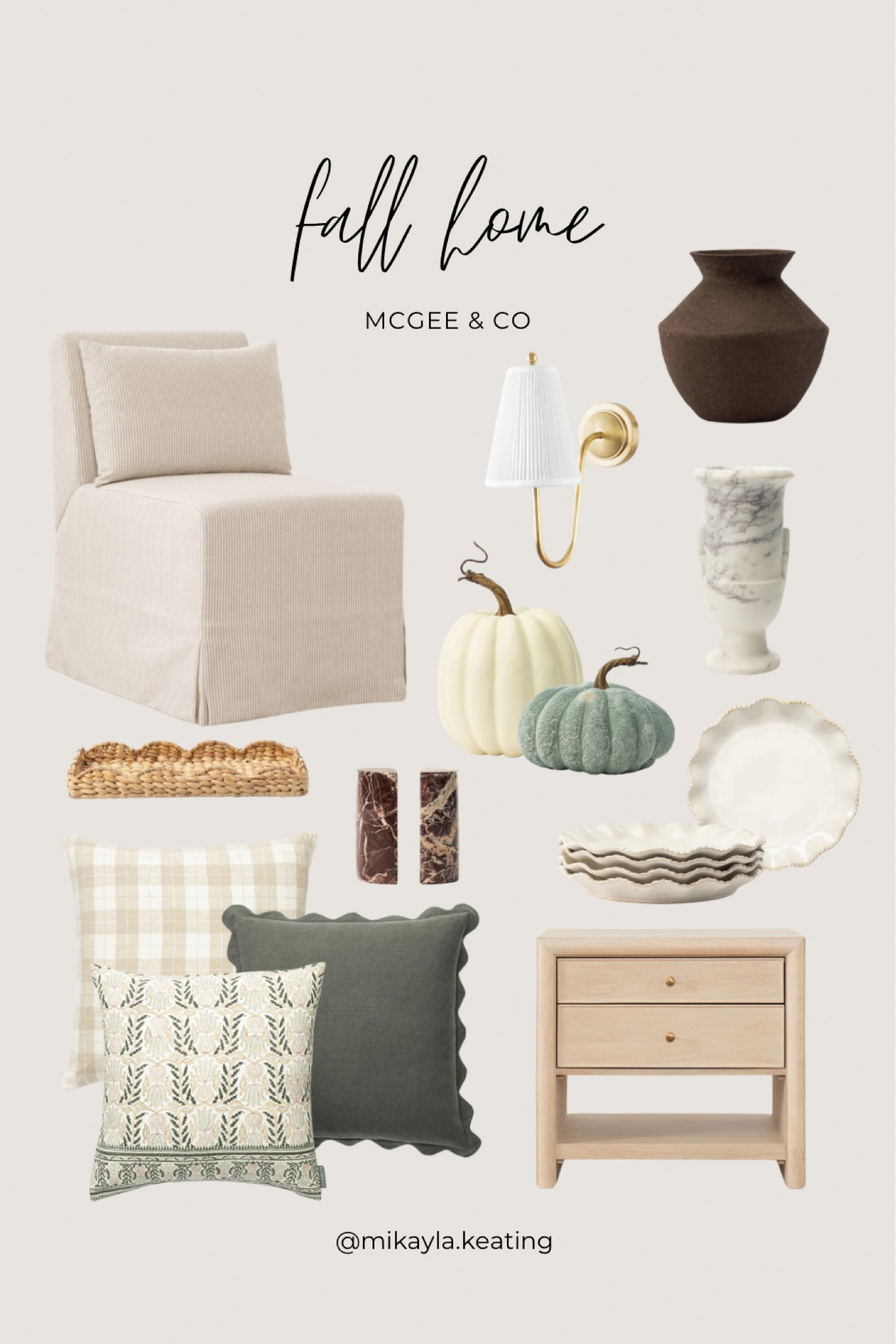 Fall Hone Edit McGee & Co

Home decor, chair, tray, dinnerware, pillows, nightstand, vase, pumpkin, lighting, bookends, old world 

#LTKSeasonal #LTKStyleTip #LTKHome