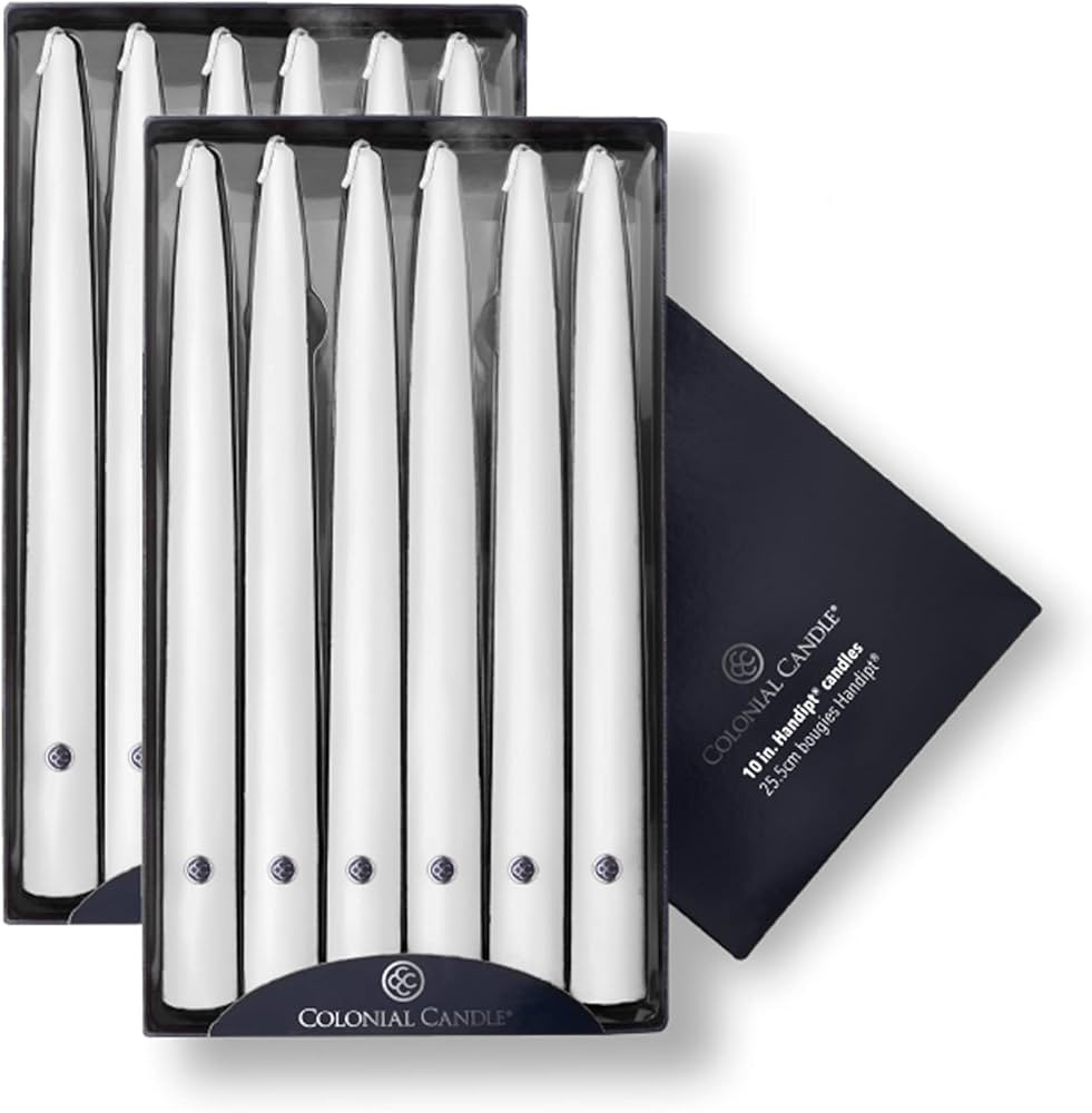 Amazon.com: Colonial Candle Unscented Taper Candle, Handipt Collection, Colonial Classic Green, 1... | Amazon (US)