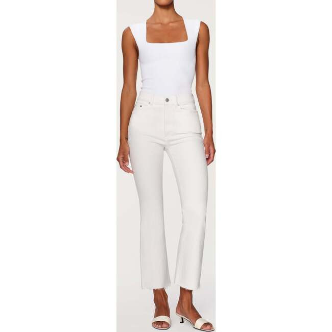 DL1961 | Bridget Kids Boot High Rise Instasculpt™ Crop, (White, Size 31) | Maisonette | Maisonette