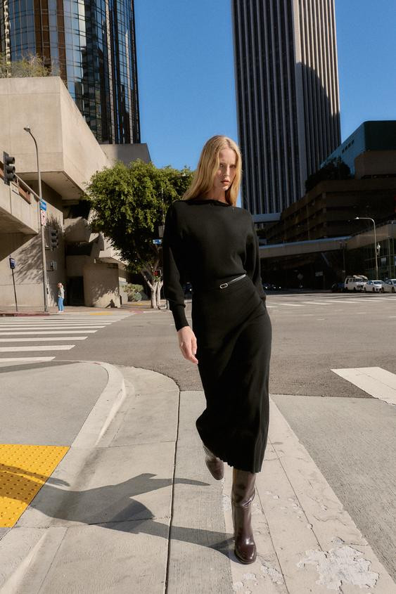 BELTED MIDI DRESS | Zara US