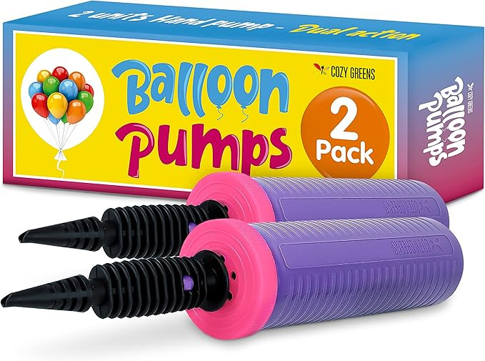 Balloon Pump Hand Held, Inflator Air Pump for Balloons - 2Way Dual Action, 2Pack: Friends can Hel... | Amazon (US)
