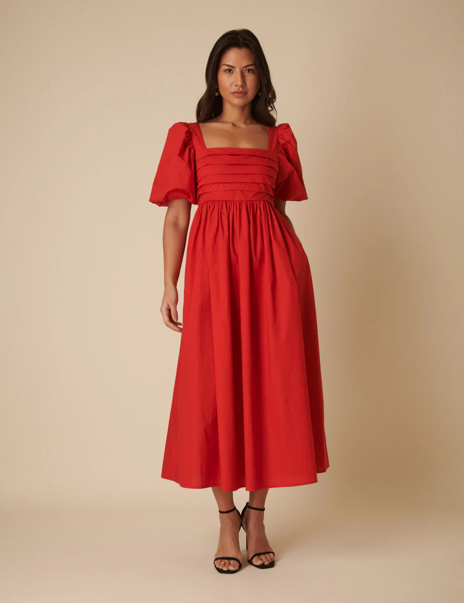 Red Nova Midi Dress | Nobody's Child