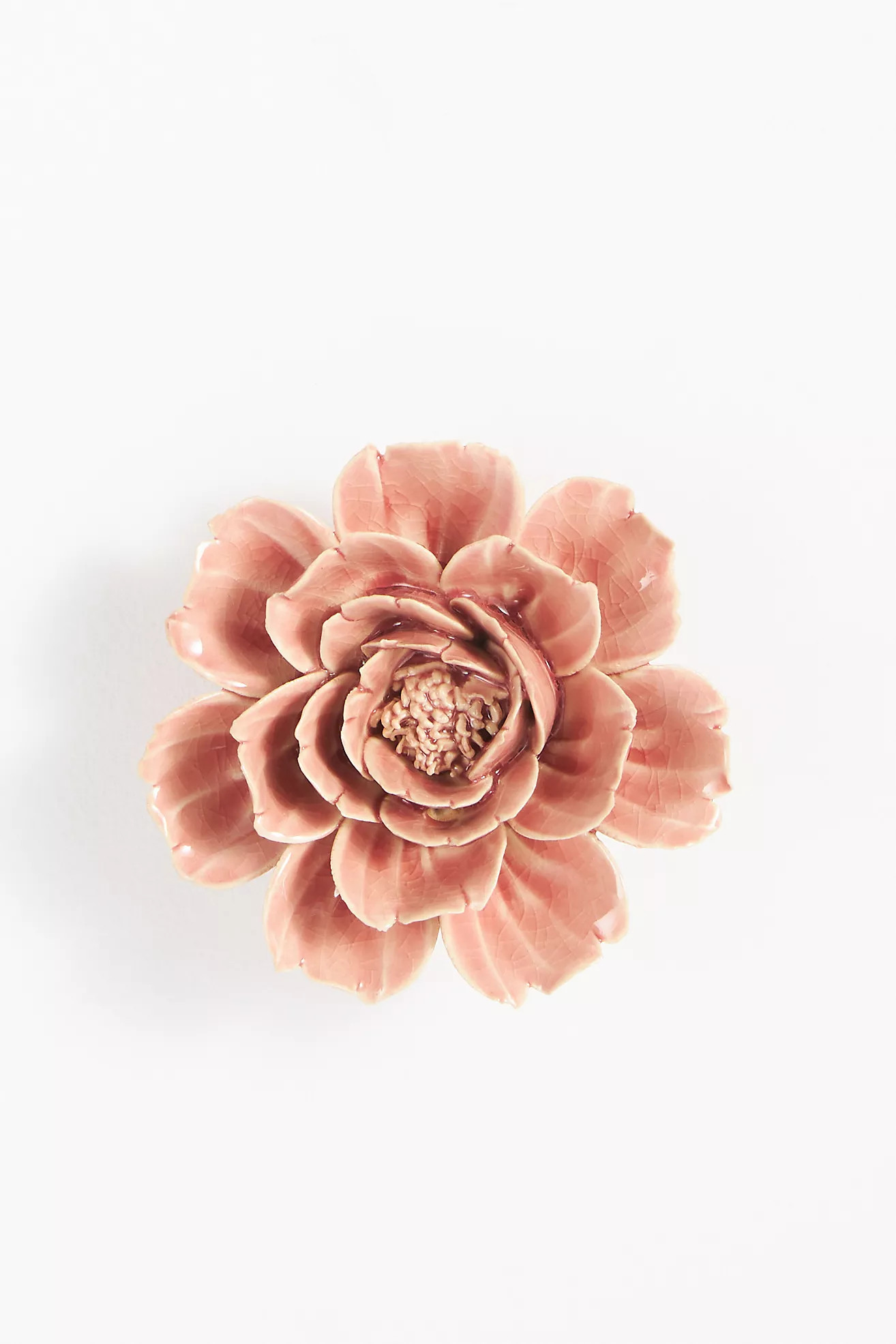 Pink Ceramic Flower Gallery Wall Charm | Anthropologie (US)