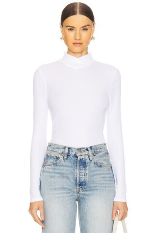 Bobi Turtleneck Top in White from Revolve.com | Revolve Clothing (Global)