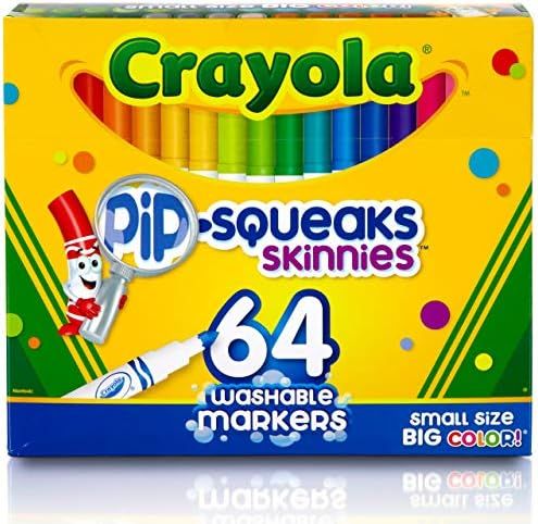Crayola Pip-Squeaks Skinnies Washable Markers, 64 count, Great for Home or School, Perfect Art Tools | Amazon (US)