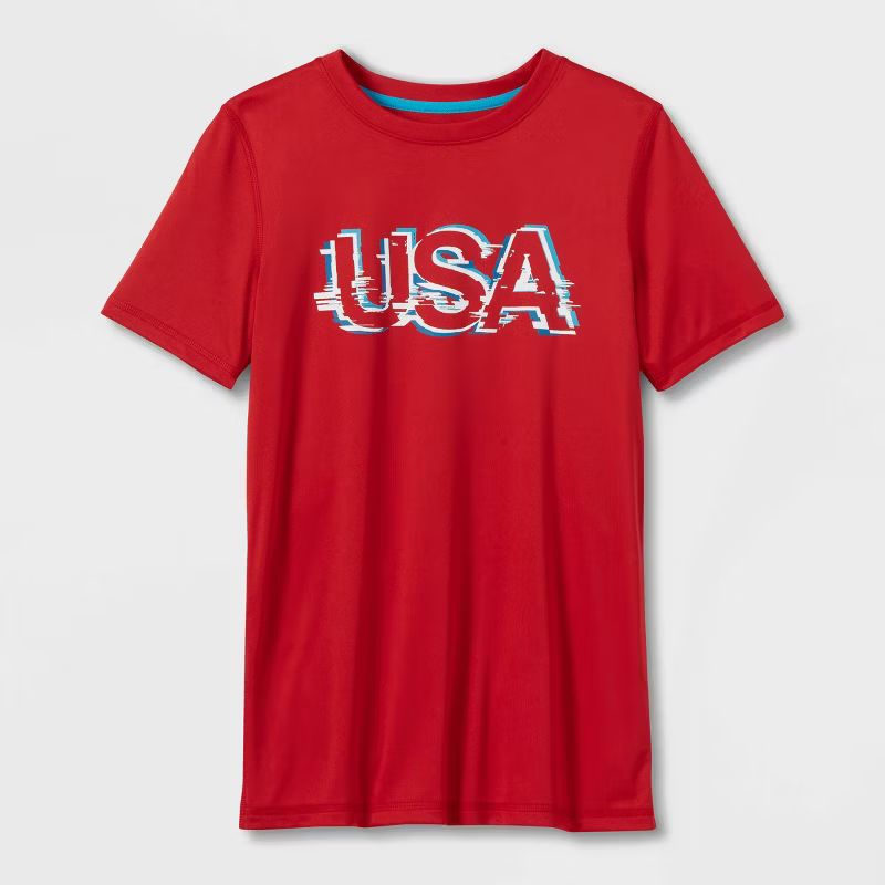 Boys' Short Sleeve 'USA' Graphic T-Shirt - All in Motion™ | Target