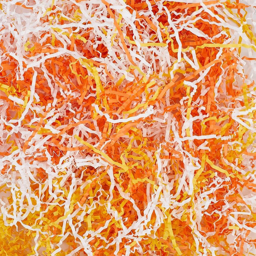 1/2 LB Fall Color Shredded Paper Filler Thanksgiving Crinkle Cut Paper Shred Filler Bulk White Or... | Walmart (US)