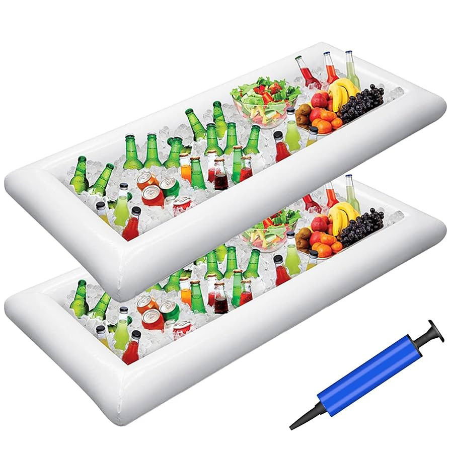 Jasonwell Inflatable Serving Bars Ice Buffet Salad Serving Trays Food Drink Holder Cooler Contain... | Amazon (US)