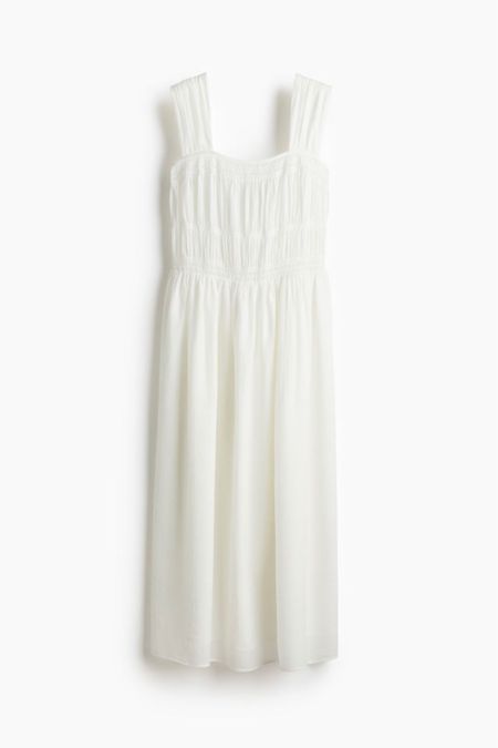 White midi dress - white dress 

#LTKstyletip #LTKSeasonal #LTKfindsunder50