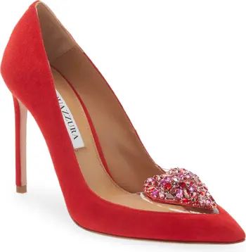 Love Me Pavé Heart Pointed Toe Pump | Nordstrom